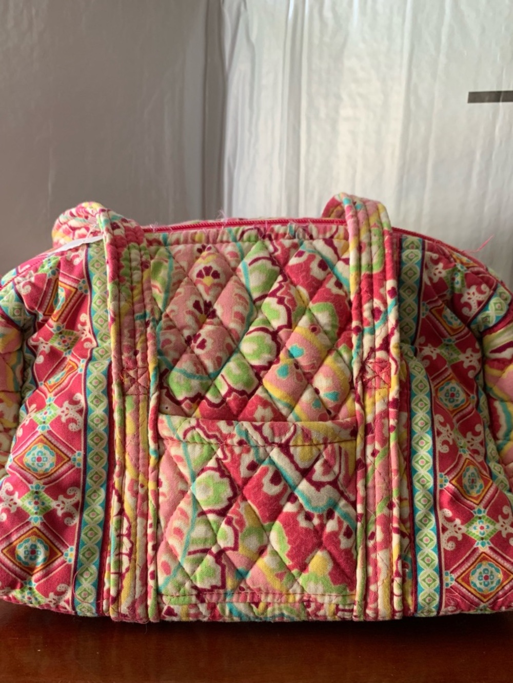 Vera Bradley Quilted Bag in Pink Multicolor Floral Print